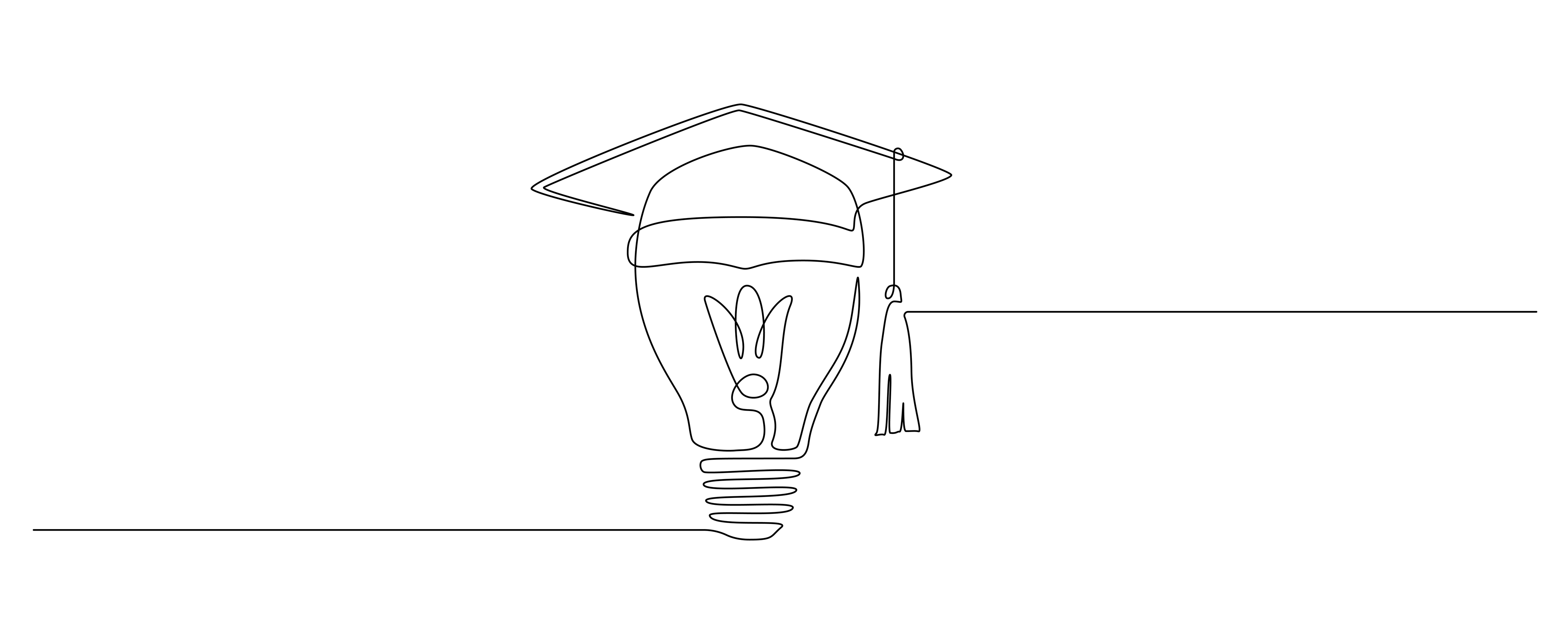 Tekening van een lamp in een hoed